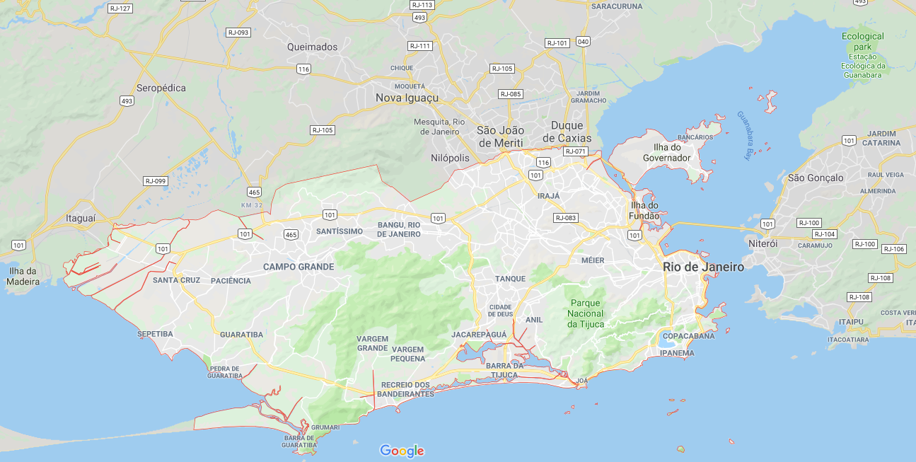Mapa de Río de Janeiro